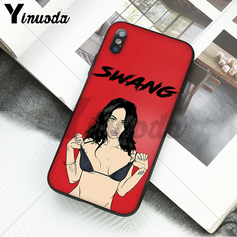 Yinuoda рэп-звезда Eminem swang сексуальная девушка черный высококачественный чехол для телефона Apple iPhone 8 7 6S Plus X XS MAX 5 5S SE XR