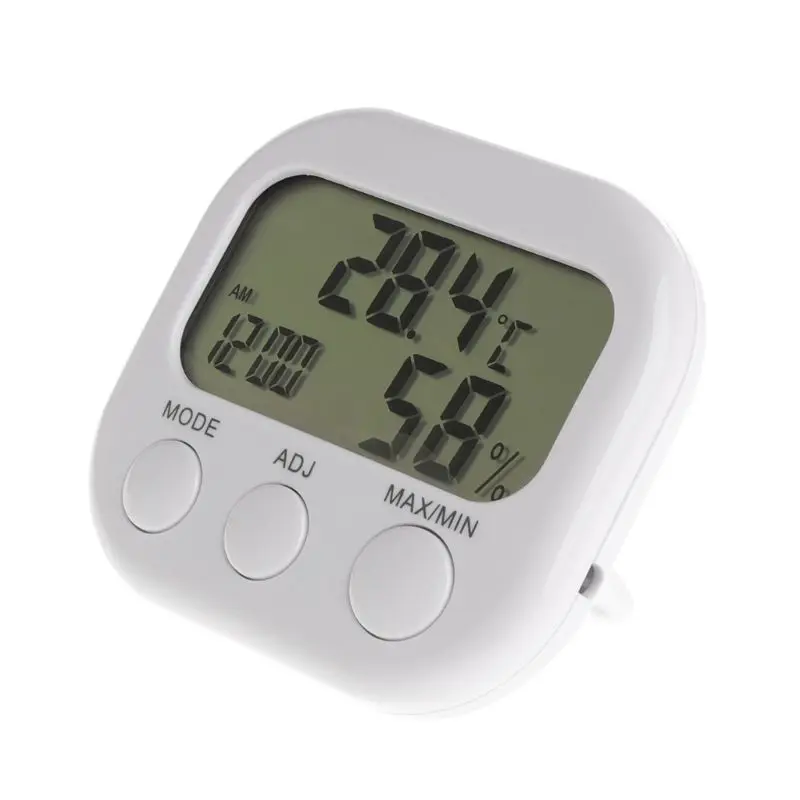 Цифровой ЖК-термометр измеритель влажности гигрометр макс мин температура воздуха часы W-store Jan15