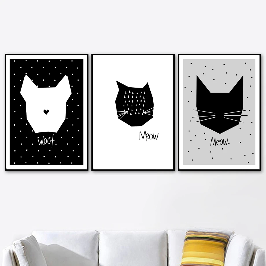 black and white animal prints for nursery