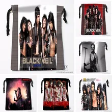 Custom Black Veil Brides Drawstring Bags Printing Travel Storage Mini Pouch Swim Hiking Toy Bag Size 18x22cm#180412-11-70