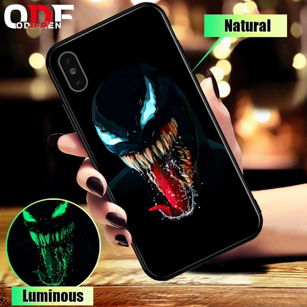 Marvel Venom Glass Case For iPhone 7 8 Plus Case For iPhone X XS MAX XS Luxury Silicone Phone Cases For iPhone 6 S 6S Plus Marvel Venom Glass Case For iPhone 7 8 Plus Case For iPhone X XS MAX XS Luxury Silicone Phone Cases For iPhone 6 S 6S Plus