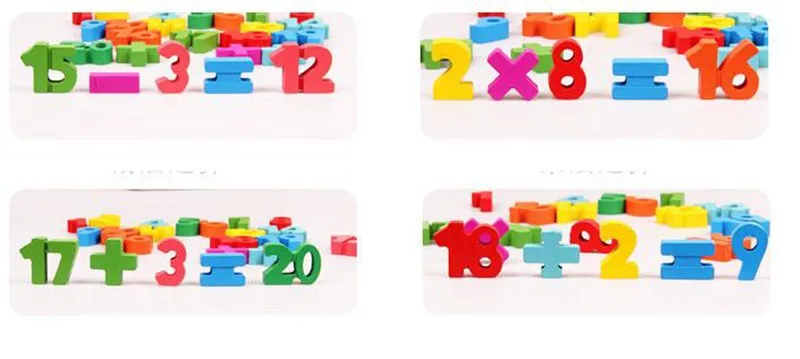 MOTOHOOD Intelligence Educational Toys For Children Enlighten English Digital Learning Puzzle Wooden Toys For Kids Birthday Gift (6)