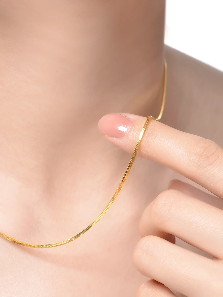 Женское и мужское ожерелье HMSS колье из чистого желтого золота 24 К 999|female necklaces|jewelry