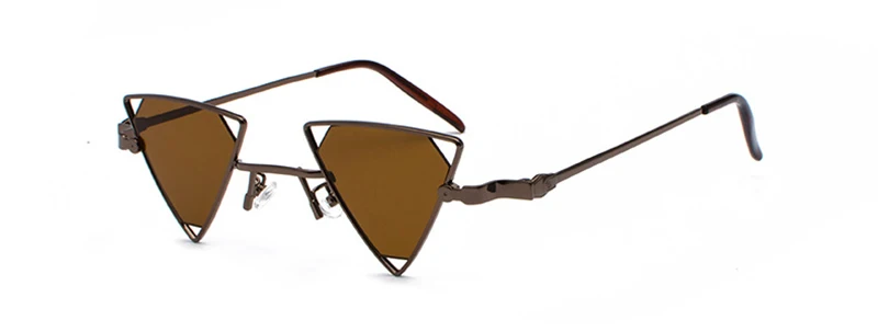 LEIDISEN, новинка, стимпанк, солнцезащитные очки для мужчин и женщин, классика, металл, высокое качество, в стиле панк, солнцезащитные очки, модные, красные, желтые линзы, UV400 - Цвет линз: Brown w brown