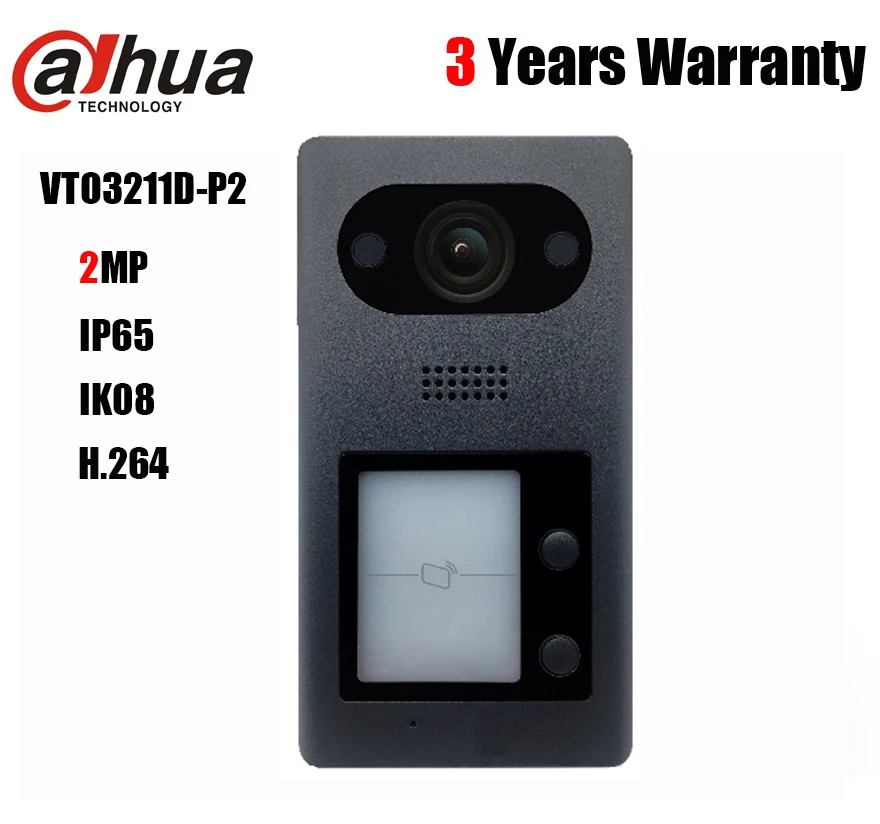 

Dahua Original VTO3211D-P2 IP 2-button Villa Outdoor Station without logo VTO3211D-P2