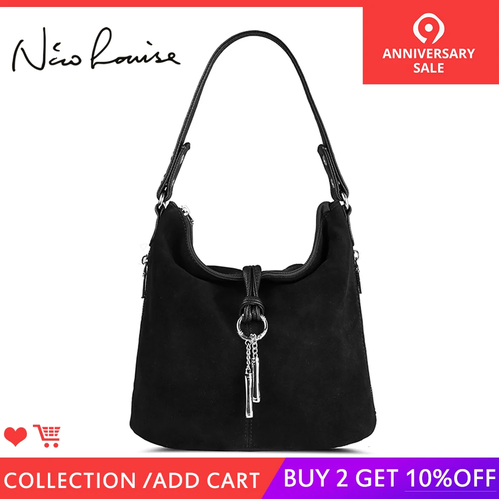 2018 Fashion Women Split Leather Shoulder Bag Female Suede Casual Crossbody handbag Casual Lady Messenger Hobo Top-handle Bags