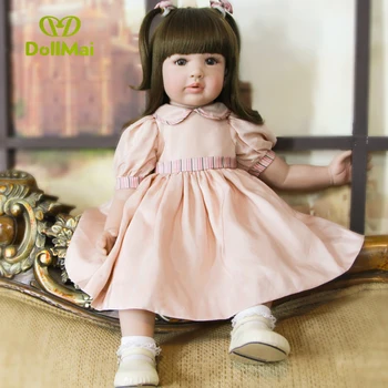 

60cm Silicone Vinyl Reborn Baby Doll Toys Girls Brinquedos Lifelike Princess Play House Baby Dolls Christmas Gifts