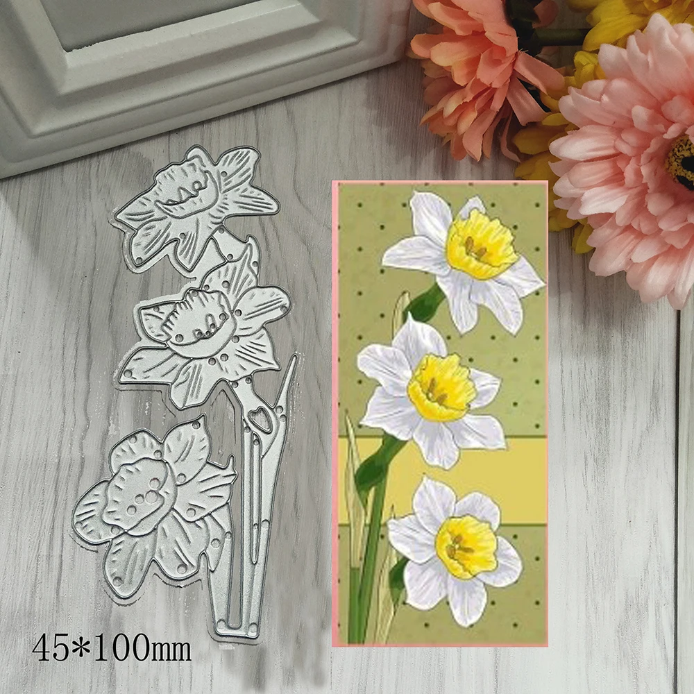 

Gowing 45*100mm Flower Stitched Metal Cutting Dies Stencil Scrapbook Album Embossing For diy Card Making Handcrafts
