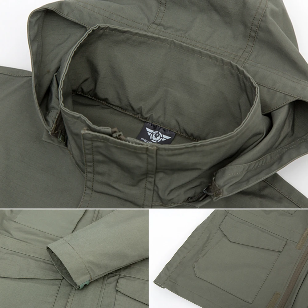  M65 Tactical Trench Men Coat Army Military Waterproof Trench Coat Hoodie Casaco Masculino Windbreak