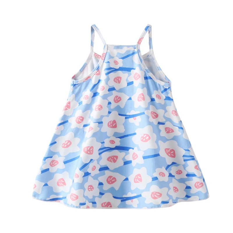 

Baby Dresses For Girls Summer Casual Baby Girls Floral Pattern Strap Dress Cotton Kids Toddler Sleeveless Pageant Sundress