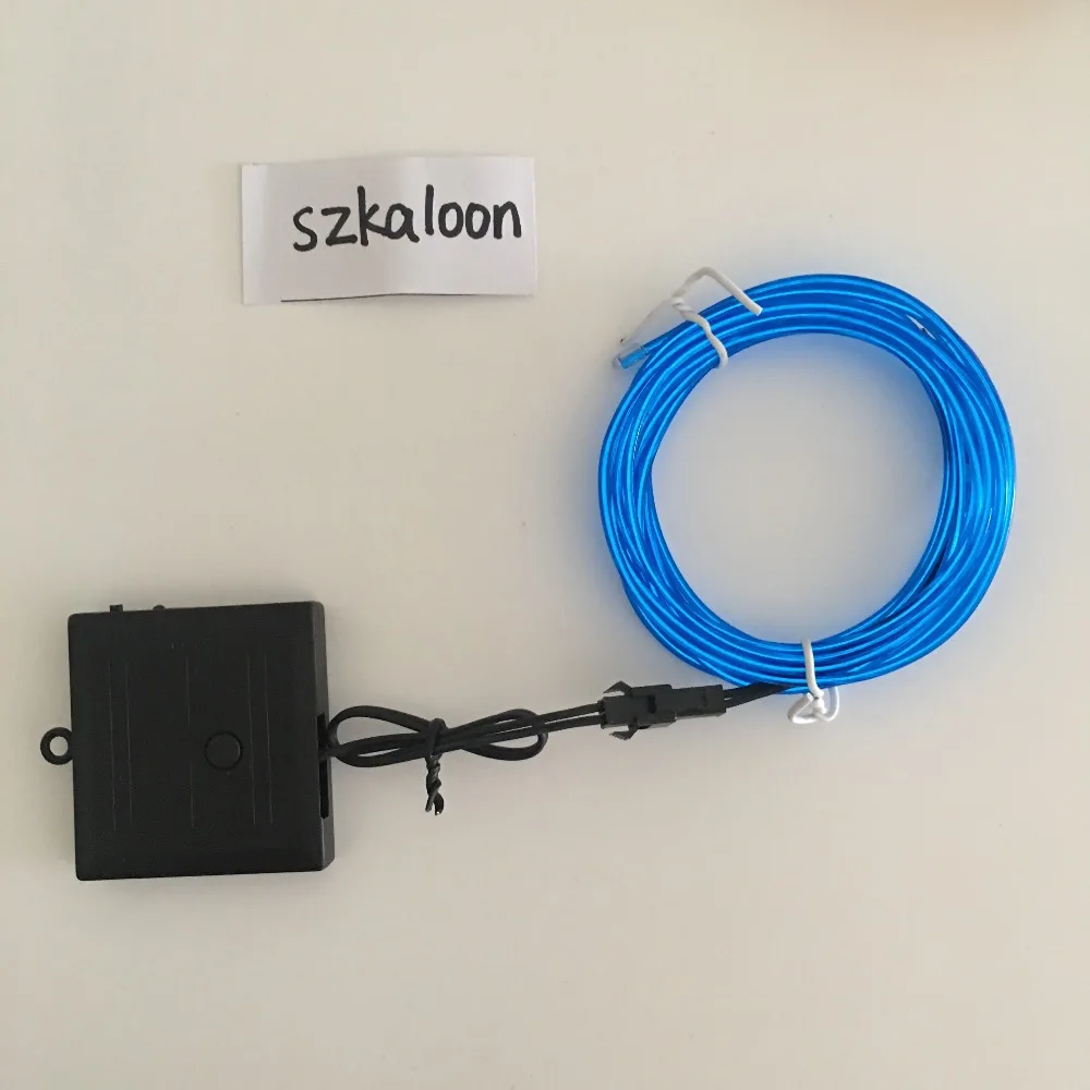 2 3 мм Гибкий неоновый провод el метра с литиевой батареей USB Перезаряжаемый