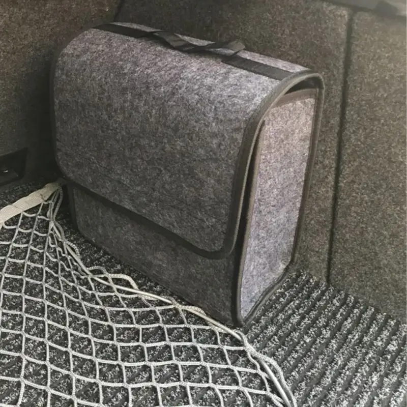 Мягкий войлочный органайзер для багажника автомобиля 30x16x29 см сумка для хранения автомобиля огнеупорная укладка Tidying пакет одеяло инструмент