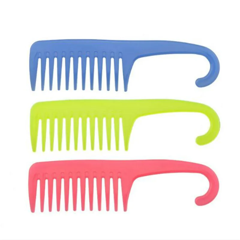 2 Pcs Salon Hairdressing Shower Wide Tooth Detangler Hair Brush Combs