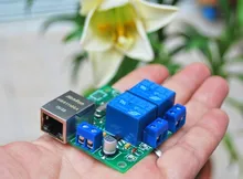 Small Volume 2 Way Relay Module, Remote Switch Network Relay, Remote Computer Restart TCPUDP Module