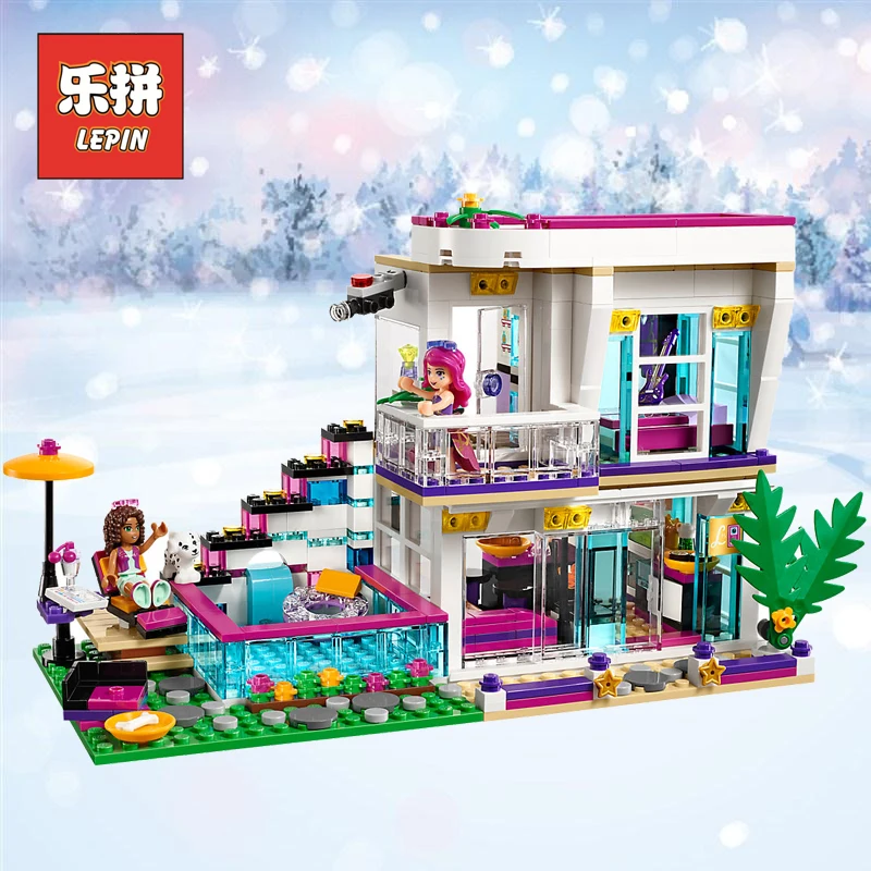 

LEPIN 01046 City Girl the Pop Star House Designer Set Toy Building Blocks kids Bricks Christmas gifts Compatible 41135 Children