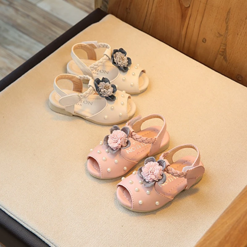 Sandalias de Punta para niña 2018, sandalias de verano niños, sandalias bonitas con de corbata Floral, zapatos de princesa para niñas, zapatos con Q1|Sandalias| - AliExpress