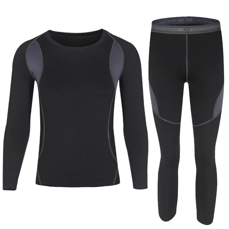 SAGUARO 2018 Winter Thermal Underwear for Men Hot Dry Technology Stretch Men's Thermo Underwear Sets Male Warm Long Johns