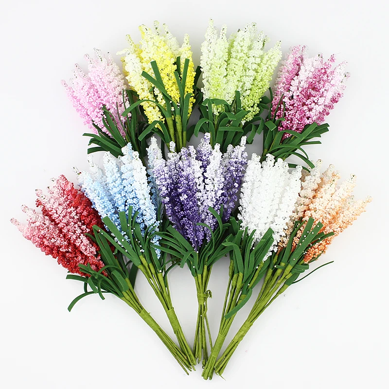 

Artificial Lavender flower Bouquet, Multicolor foam flowers for wedding wreath Scrapbook decoration,100pcs/lot