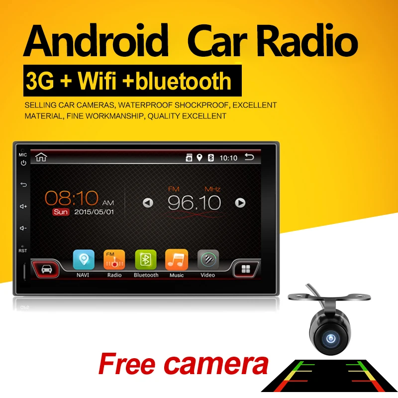 2 Din Android 6 0 Full Touch Car PC Tablet double Audio 7 GPS Navi Car