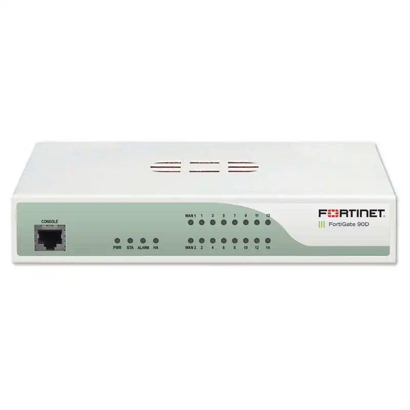 

90% new FortiGate 90D used fly tower firewall not registered No UTM support 50 people online at the same time