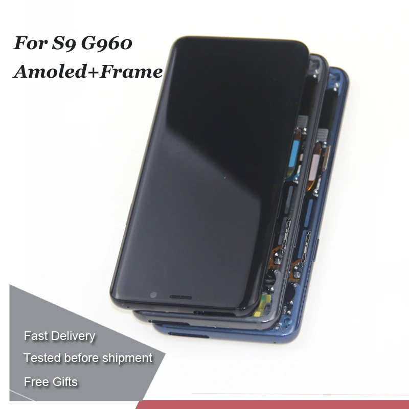 S9 для samsung Galaxy S9 g960 ЖК-дисплей с сенсорным экраном дигитайзер сборка Замена для Galaxy S9 G960F G960 с рамкой
