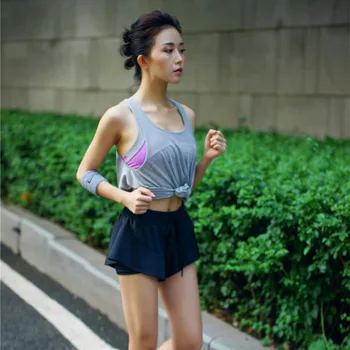 NWT 2020 Women Summer sport running shorts Tennis skirt quick dry elastic waist two pieces fitness gym shorts 5