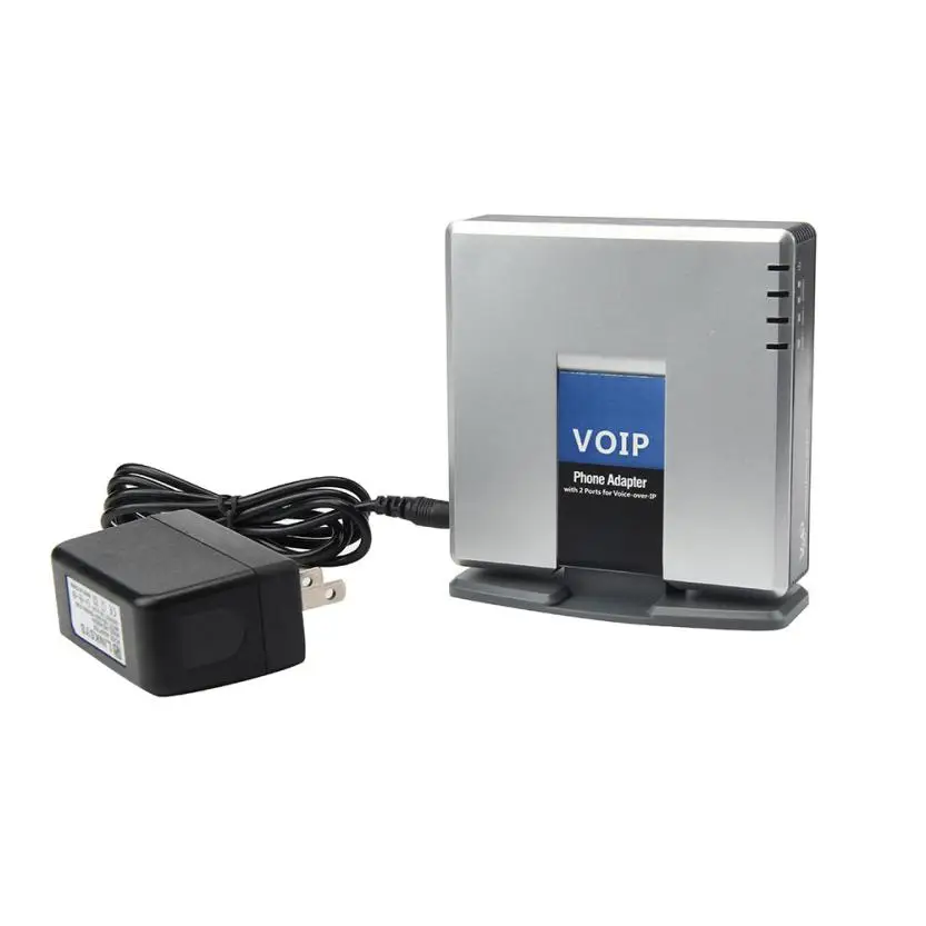 Unlocked VoIP , Internet Phone Adapter PAP2T With 2 Ports For Voice