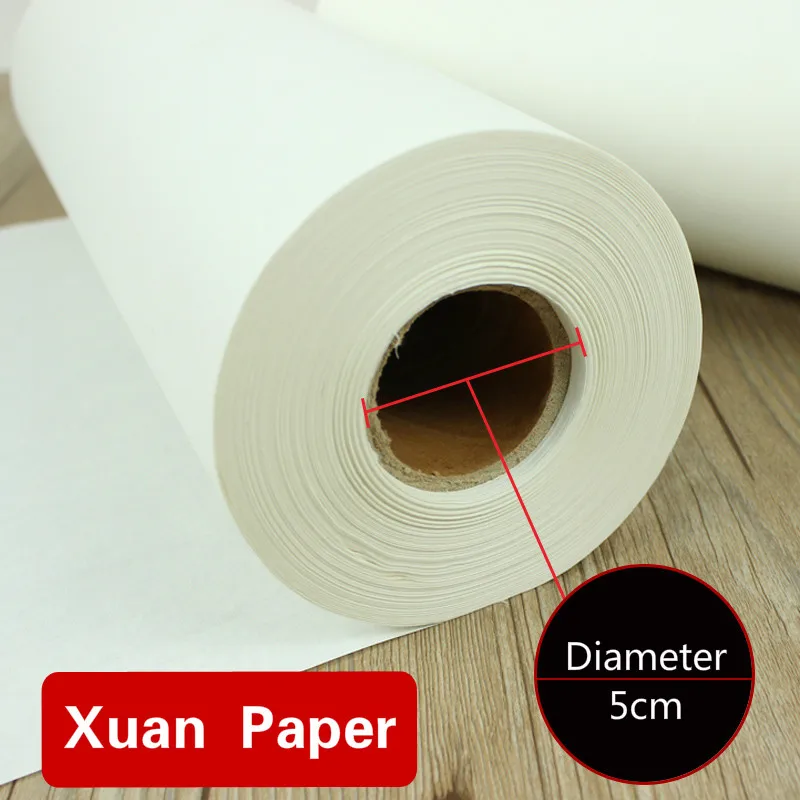 100 м Xuan бумага для печати Длинная прокрутка Толстая Papel Arroz каллиграфия полу сырая