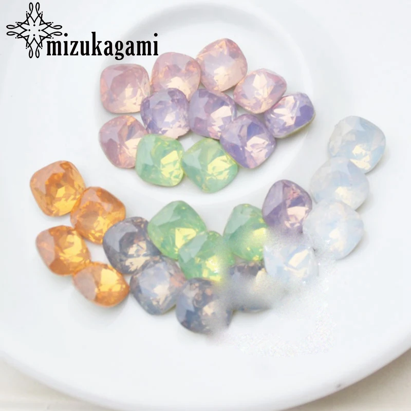 

10MM Candy Colors Fertilizer Square Protein Resin Beads 10pcs/lot For DIY Fashion Earrings Jewelry Making Accessories