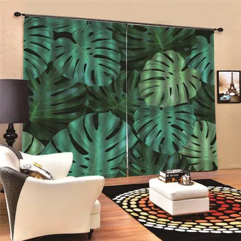 

Plants Curtains for Living Room Bedroom for Window Treatment Drapes Solid Finished Curtains 3D Digital Print MA24