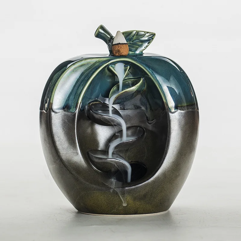 

2019 New Incense Burner Backflow Incense Ceramic Crafts Incense Ddiffuser Home Office Mountain River Handicraft Incense Holder