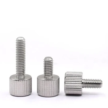 

5pcs M5 M6 circle shape hand screw round head bolts knurled screws bolt nickel plating