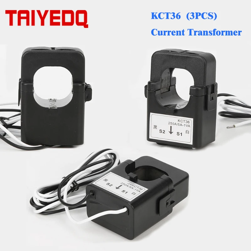 Sensor de Corrente Pces Split Núcleo Transformador Atual Kct-36 100a 200a 250a 300a 400a 500a 600a Mini Cts 3