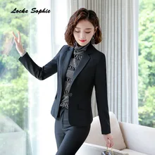 1pcs Women Plus size Blazers coats 2019 Autumn cotton Splicing Long sleeves Black Small Suits jackets ladies Skinny Blazers Suit