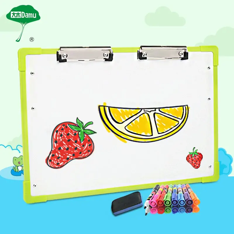 Baby drawing board large wooden children learning two clip wood