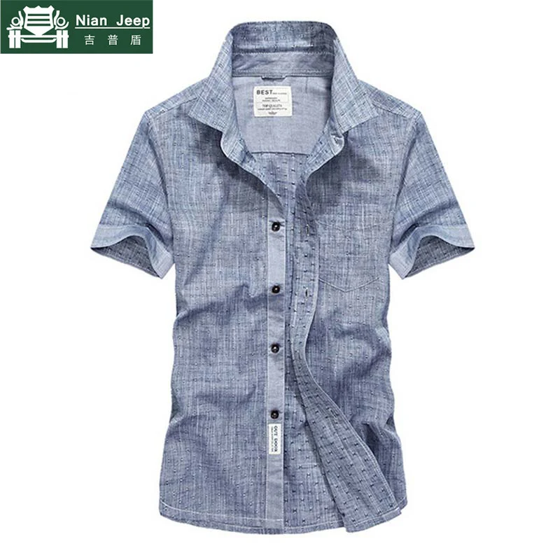 2018 Brand Oxford Textile Summer Short Sleeves Shirt Men Plus Size 4XL ...