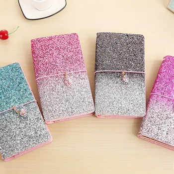 

1pcs Beautiful Crystal Travel Notepad Creative Office School Notebook 120 Sheets Cute Daily Memos Notepads For Student Gift