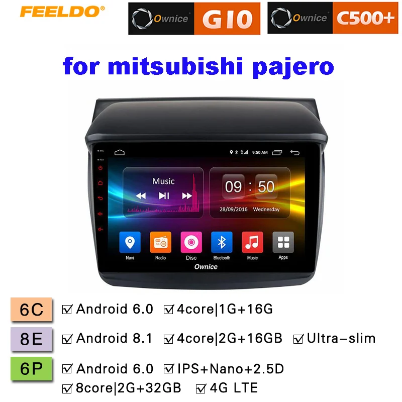

FEELDO 9" 2.5D Nano IPS Screen Android 6.0 Octa Core/DDR3 2G/32G/4G LTE Car Media Player For Mitsubishi Pajero Sport 2013-2015