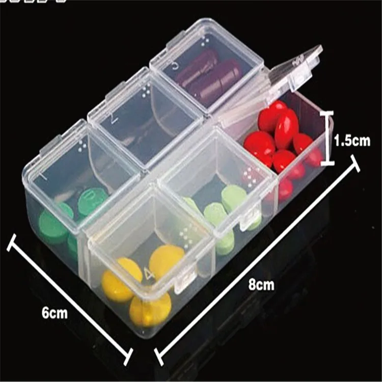 1 шт., новинка, 6 дней, пластиковая коробка для таблеток, держатель для лекарств, чехол для хранения, органайзер, контейнер