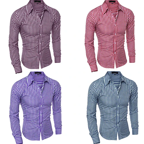 2017 новая мужская модная Повседневная рубашка с отложным воротником и длинными