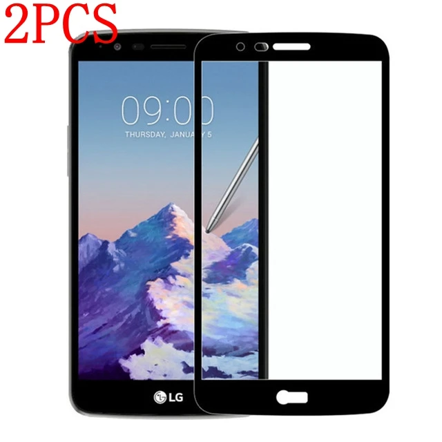 Закаленное стекло с полным покрытием для LG K8 2017 2 шт. защитная пленка экрана LV3 M200N