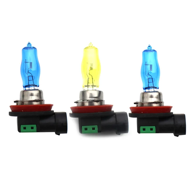 

2Pcs H11 100W 55W 12V Car Headlights 100W/55W HOD Bulbs Quartz Golden Light/Ultra-white Light/Sun Light Bulb Car Lamp