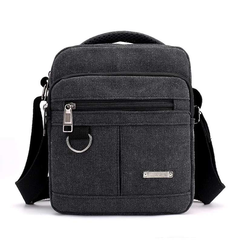  Preppy Style Flap Solid khaki Canvas Messenger Bag for Man New 2018 Fashion Crossbody Bag Multi-fun - 32921727161