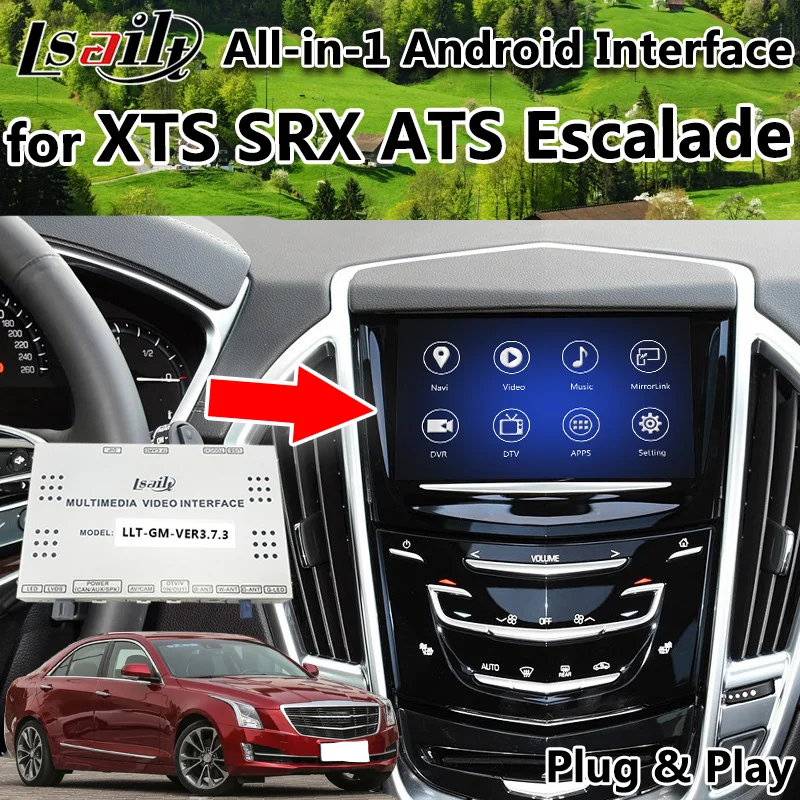 All in 1 Android 6.0 7.1 8.0 GPS Navigation for Cadillac XTS SRX ATS