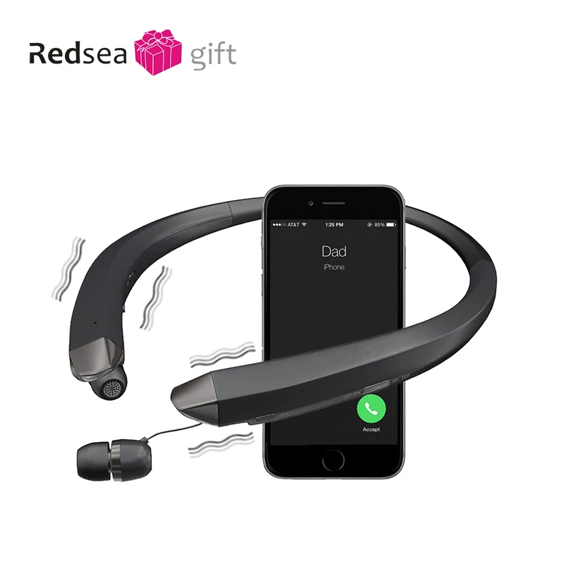 Neck hanging Bluetooth 4.0 headset wireless sports running neck collar