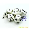 Bescon RPG Metal Dice Set of 7 Matt Pearl Silver Effect Solid Metal Polyhedral RPG Role Playing Game Dice 7pcs Set 5