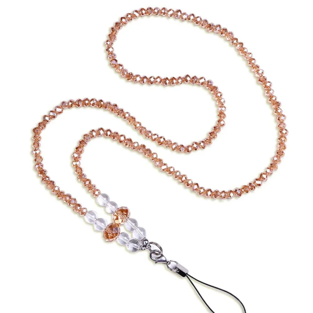 Ascromy Bling Crystal Mobile Phone Lanyard Neck Strap Cute For iPhone ID Card Key Keycord Nekband Keychain Necklace Holder Porta (2)