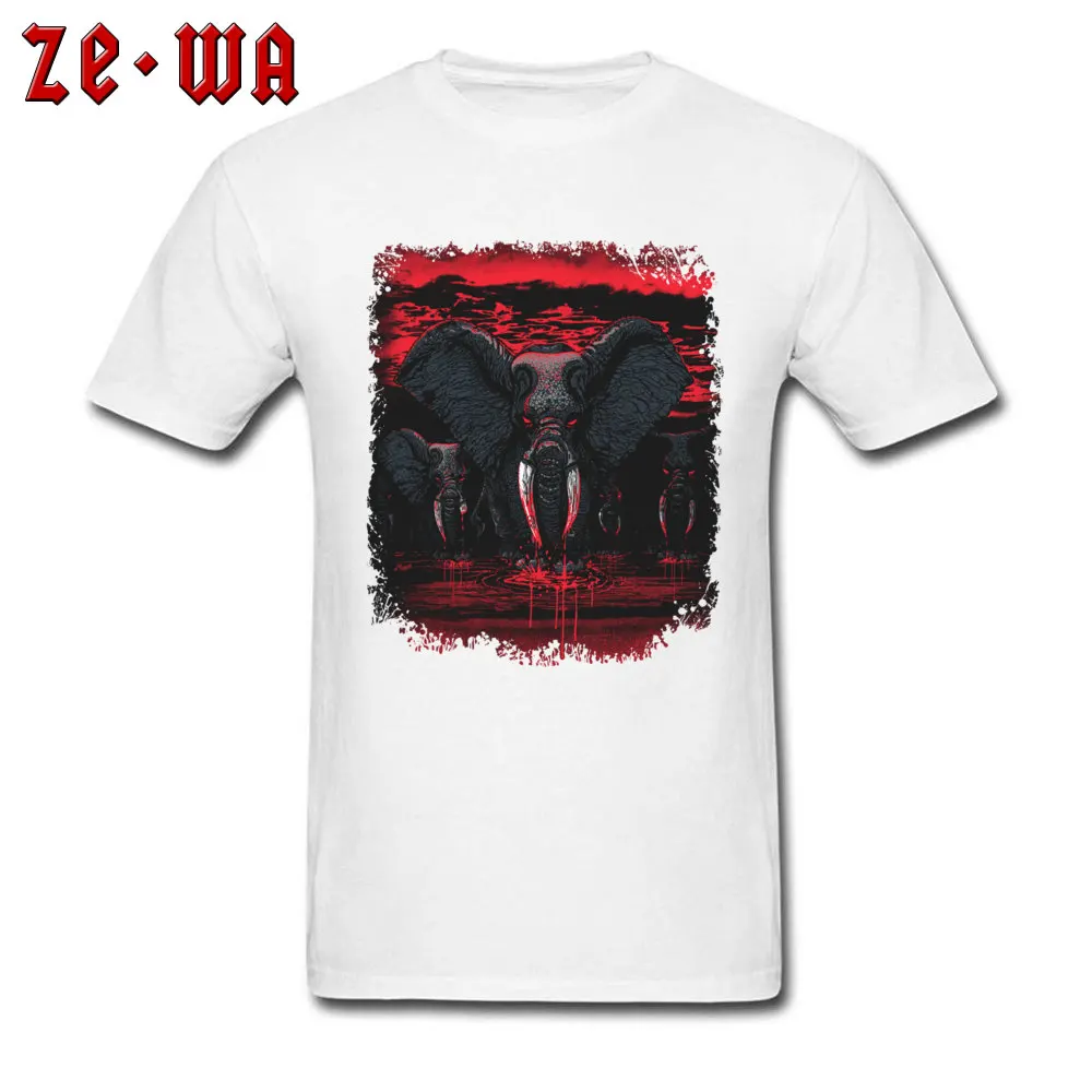 Leisure Blood Ivory Elephants Revenge T-Shirt Fashionable Summer Short Sleeve O-Neck Tops Tees Cotton Men Normal Tshirts Blood Ivory Elephants Revenge white