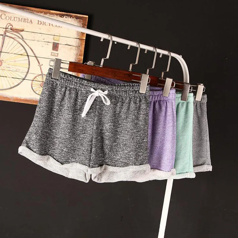 BIVIGAOS Summer New Womens Linen Short Drawstring Shorts