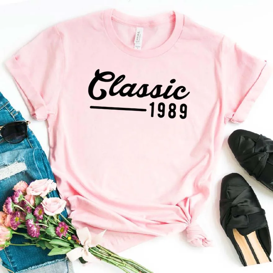 Классическая коллекция 1989 года, женская футболка на 30-й день рождения, хлопковая Повседневная забавная футболка, подарок для леди, Йонг, топ, футболка, Прямая поставка, S-744